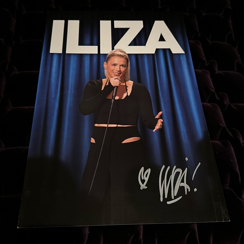 Signed Iliza Shlesinger Autographed Poster Actress Comedian TV Host Gift Laugh